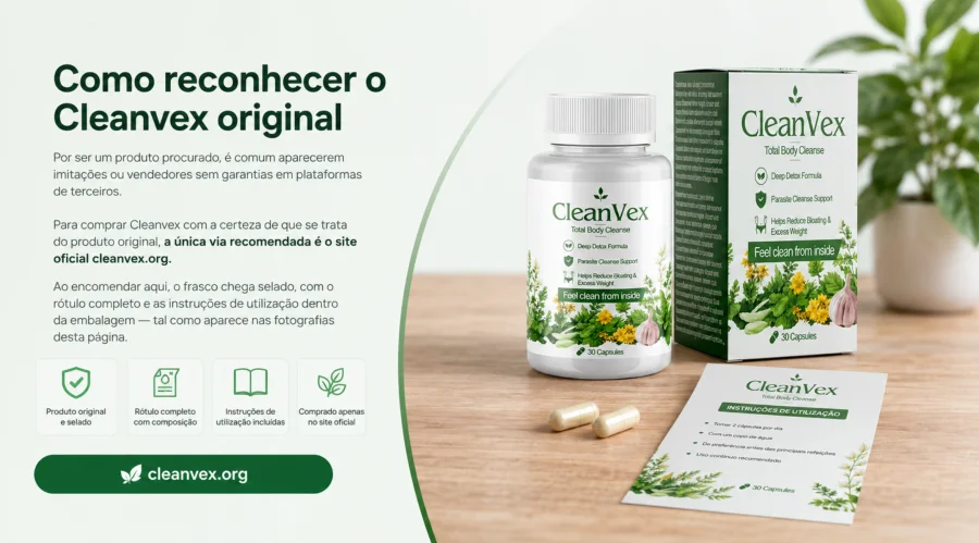 Cleanvex — frasco original selado, comprado no site oficial